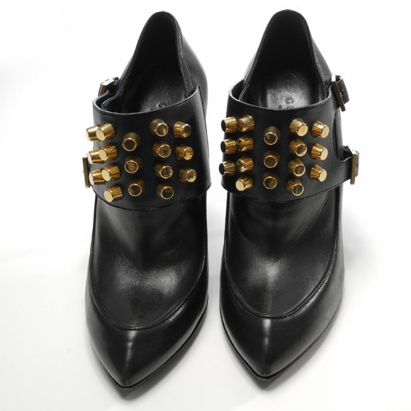 New Authentic Gucci Studded Black Ankle Booties - Picture 2 of 14